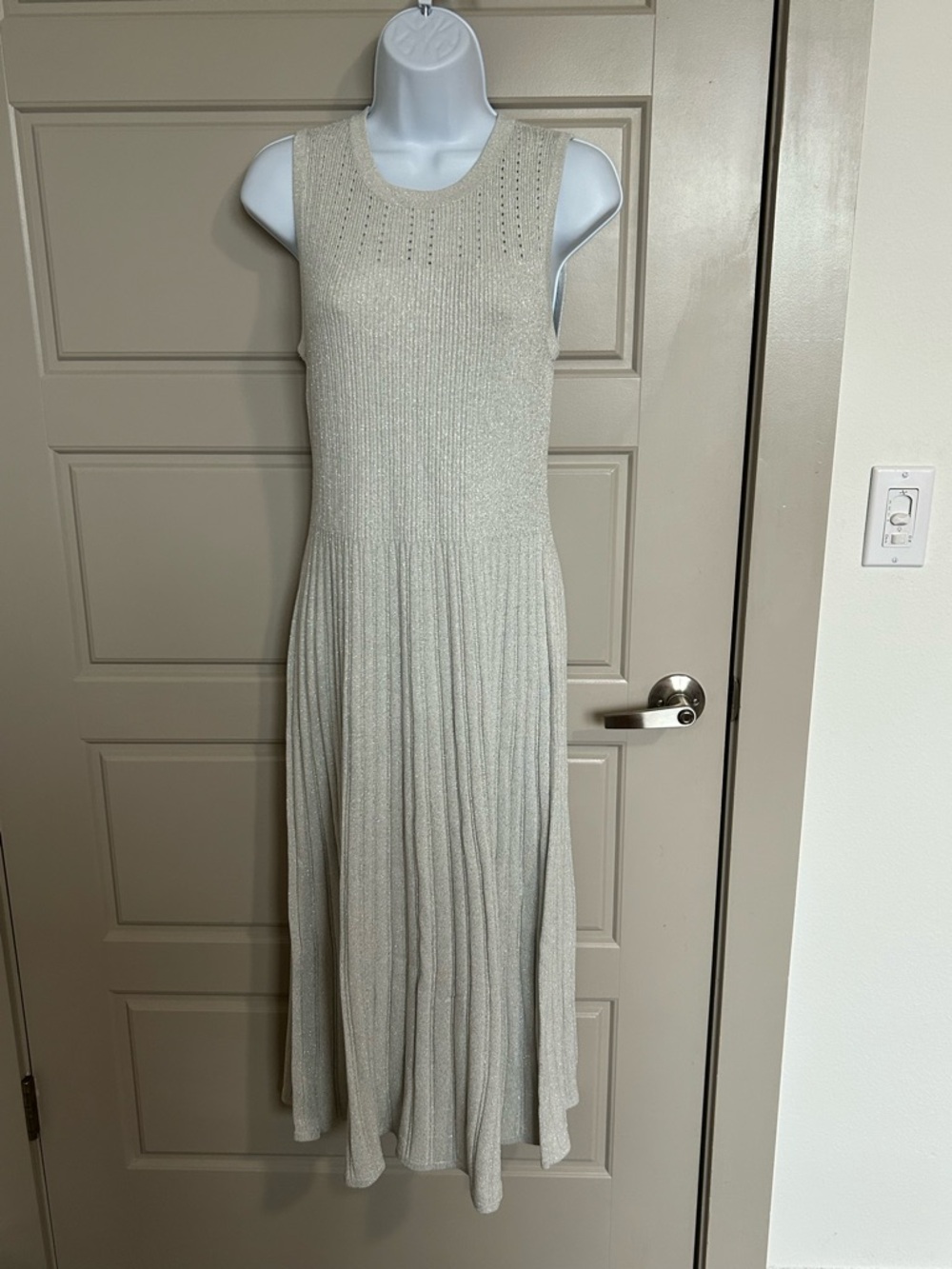 INC International Concepts Sleeveless Midi Dress in Silver